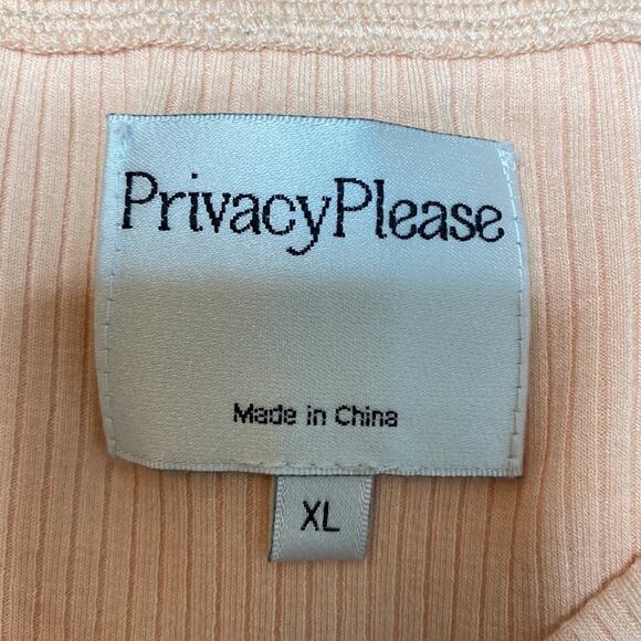 Privacy Please Rue dress Midi Dress Peach Scoop Neck Short Sleeve Size XL - Picture 4 of 6